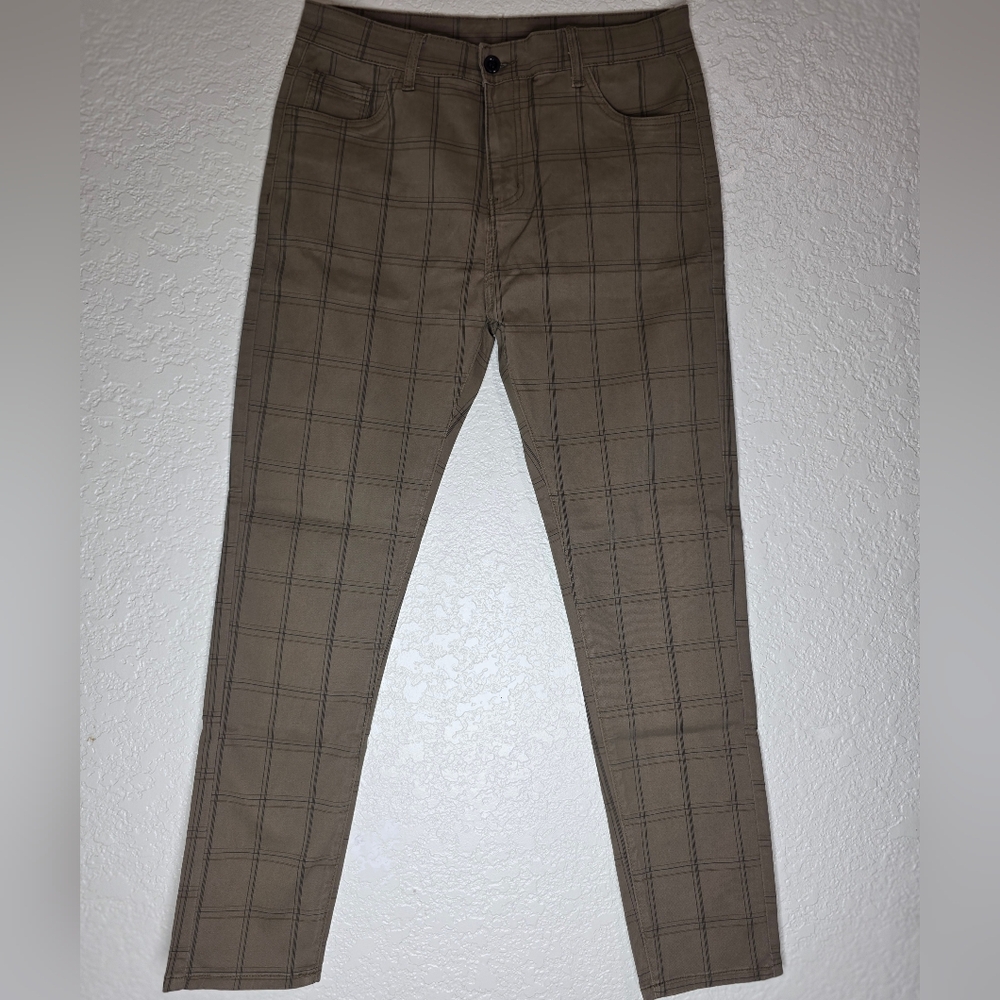 Tan Plaid Pants